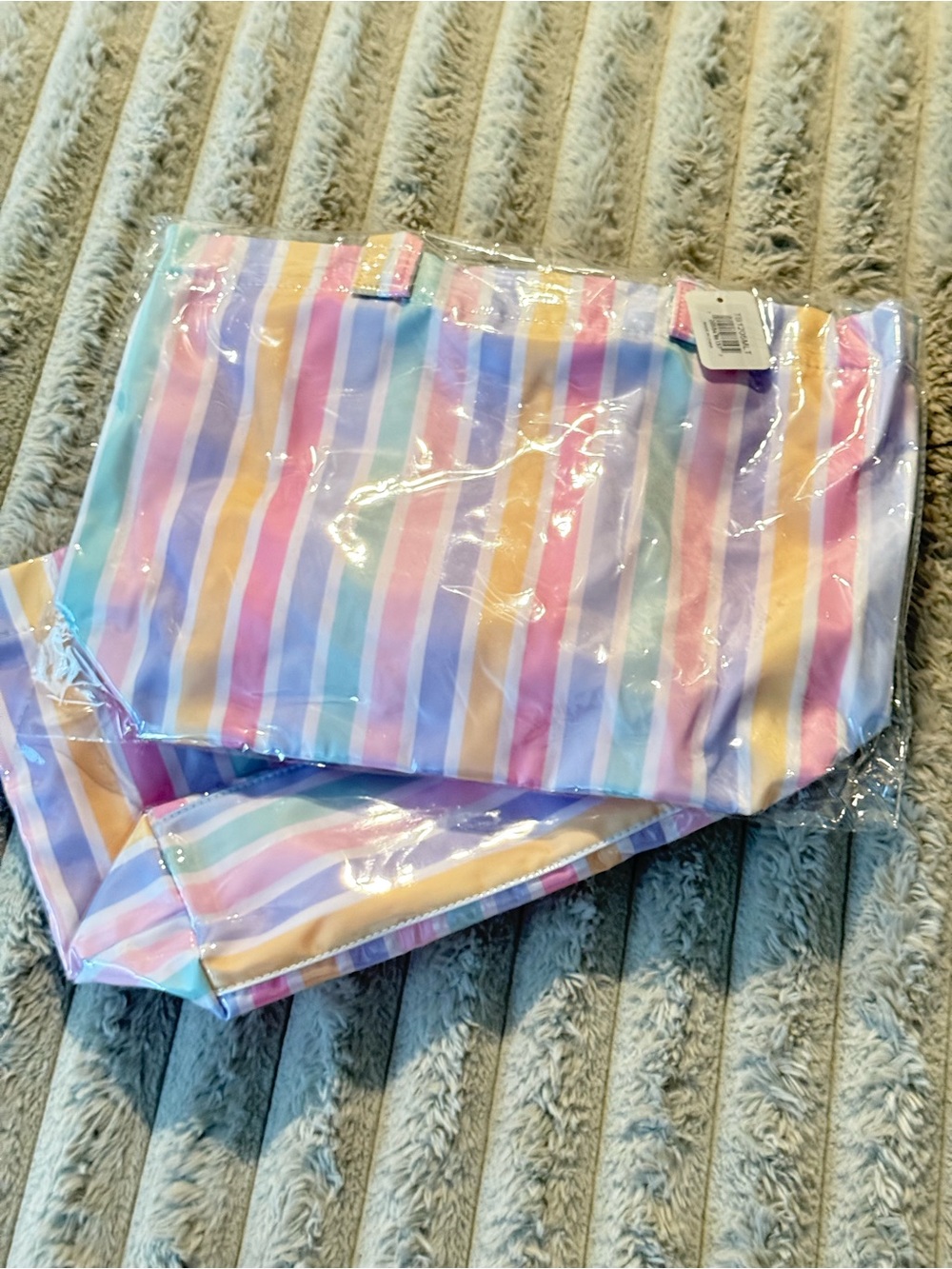 Pastel Striped Tote Bag